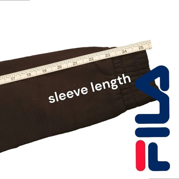 Fila | Pullover Tri-Color 1/4 Zip Colorblock Chevron Pullover | Black Blue White - Picture 7 of 7